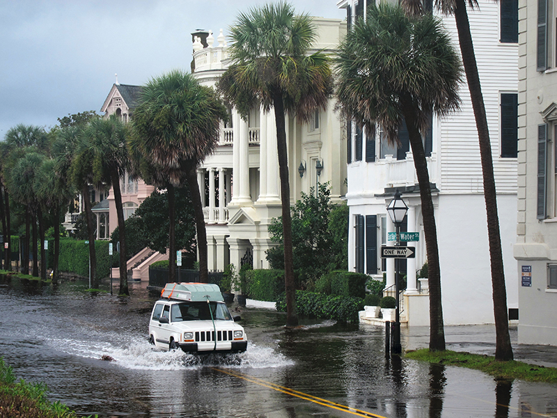 The aptly named Water Street often floods with stormwater and king tides.  Photograph by Anjuli Waybright