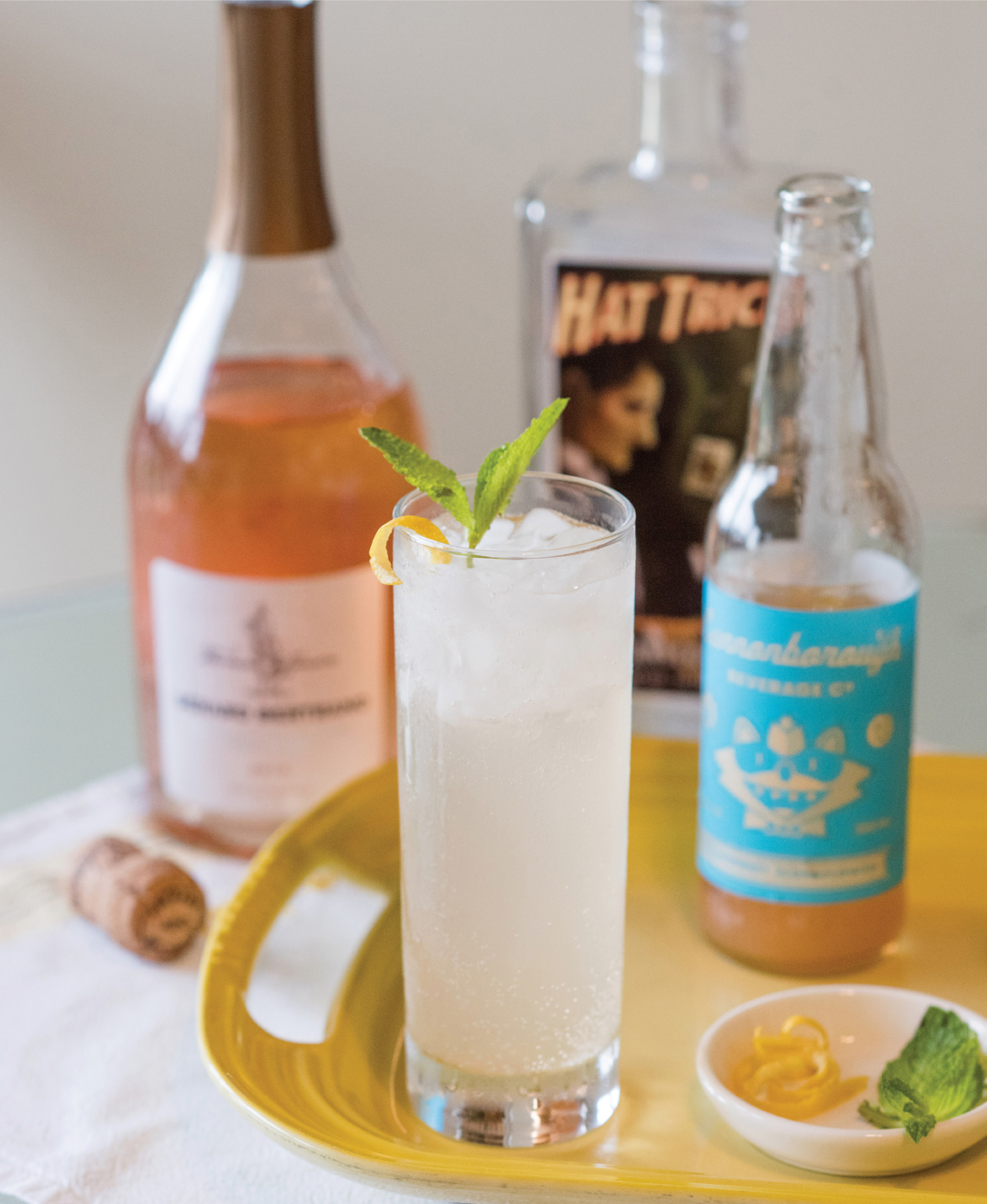 Floral gin, grapefruit soda, and sparkling rosé combine in this bright, refreshing sip. Pair it with pastry chef Andrea Upchurch’s Charleston-style quiche and lemon cake with berries, and you’ve got a supper fit for an easy afternoon.