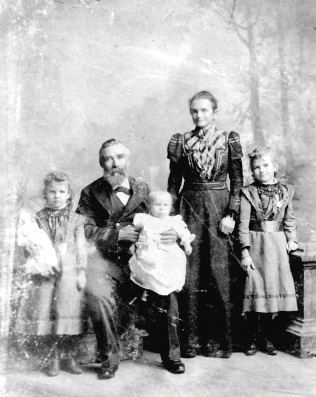 German immigrant Captain John Wieking—the longest serving lightkeeper with 23 years of service—with his wife, Angiline, and their children