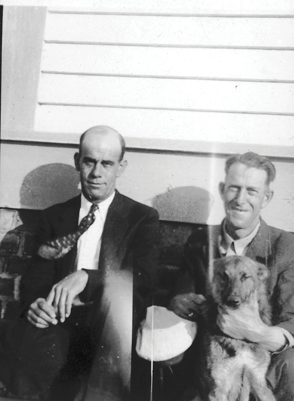 W.A. Davis (left) and Captain William Hecker were the last two lightkeepers to serve on Morris Island. They left with their families in 1938 upon evacuation orders.