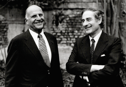 Spoleto Festival USA founder Gian Carlo Menotti (1911-2007), right, pictured with Ted Stern