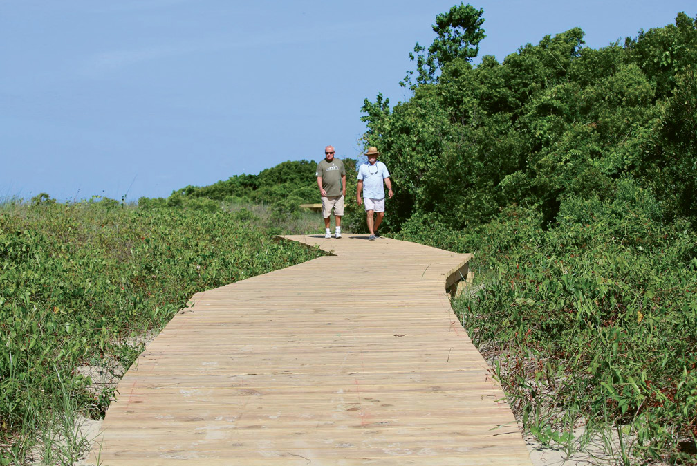 Follow the Sullivan’s Island Nature Trail through maritime forest and along sunny boardwalks ...