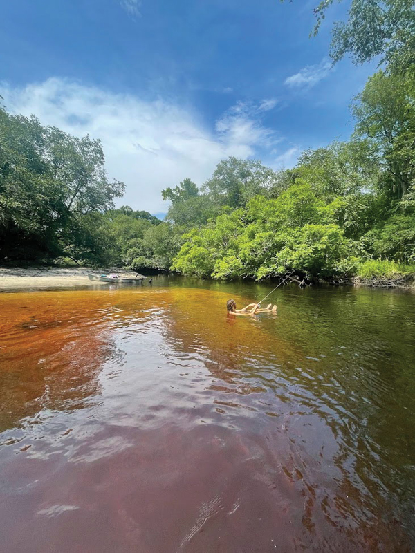 An afternoon swim and fish break to escape the heat.