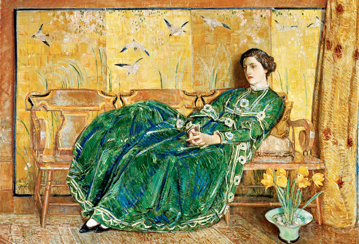 Peruse the Gibbes Museum’s collection, including Childe Hassam’s April (The Green Gown).