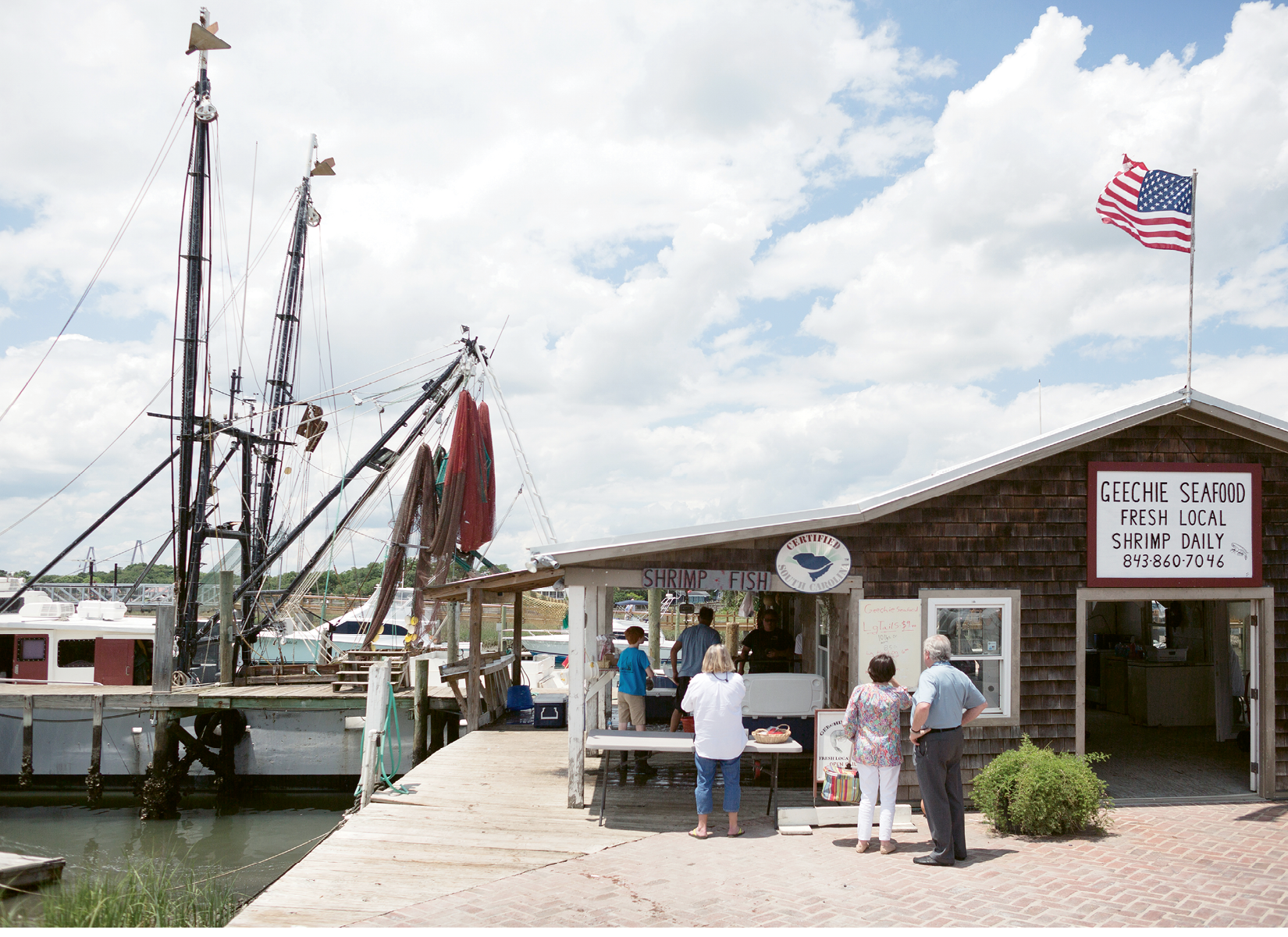 Customers line up at the Rectors’ Geechie Seafood.