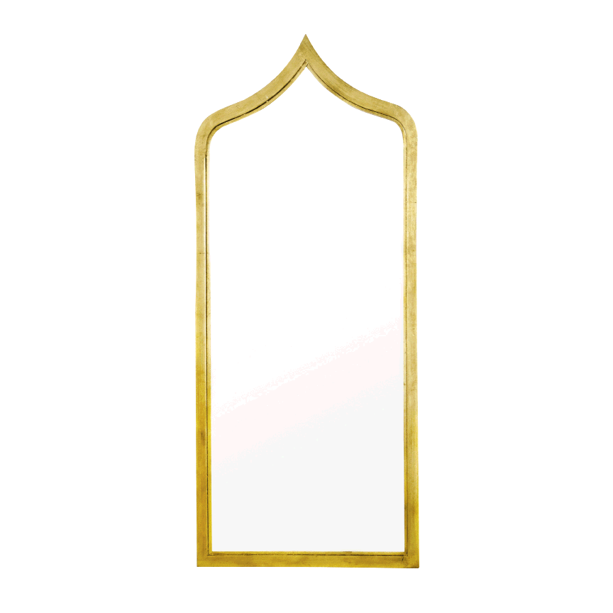 Worlds Away “Adina” gold leaf mirror, $813, at Candelabra