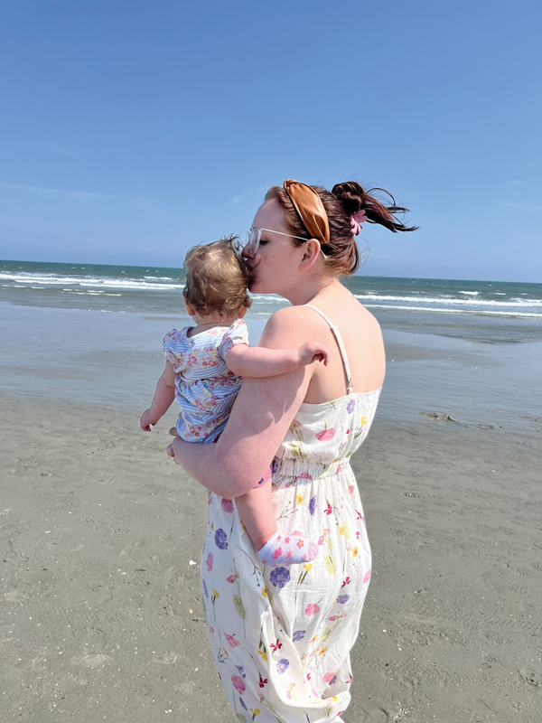 Beach Babe: “Spending time at Folly Beach with my two young daughters. My oldest is inseparable from the water.”