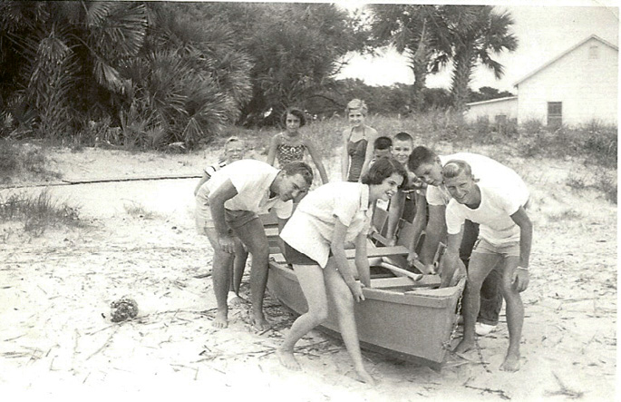 Campers pictured in 1952
