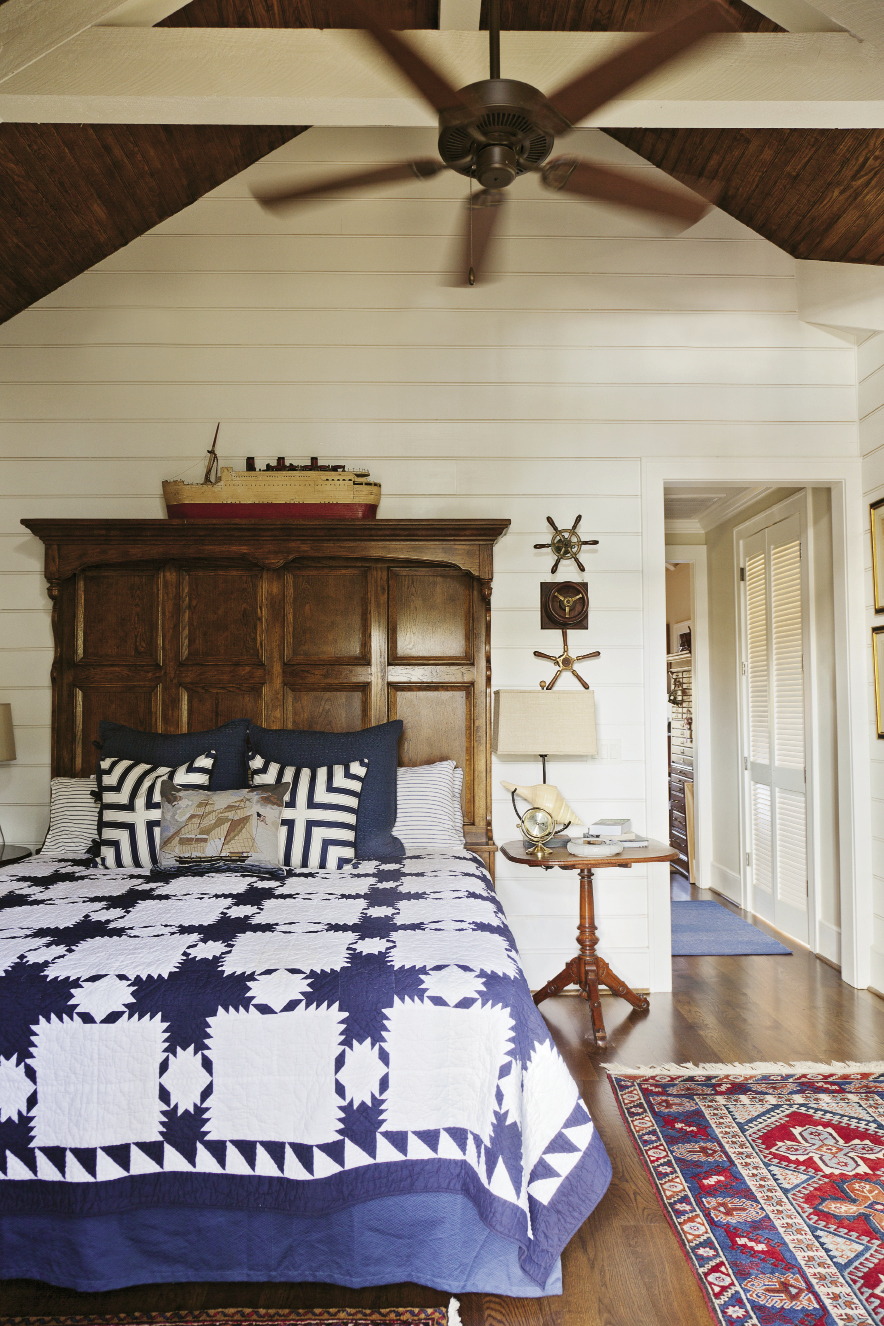 A blue-and-white color palette continues the maritime theme.
