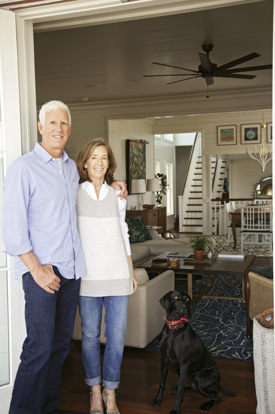Homeowners Steve and Lynne Hamontree with their German shorthaired pointer, Jasper
