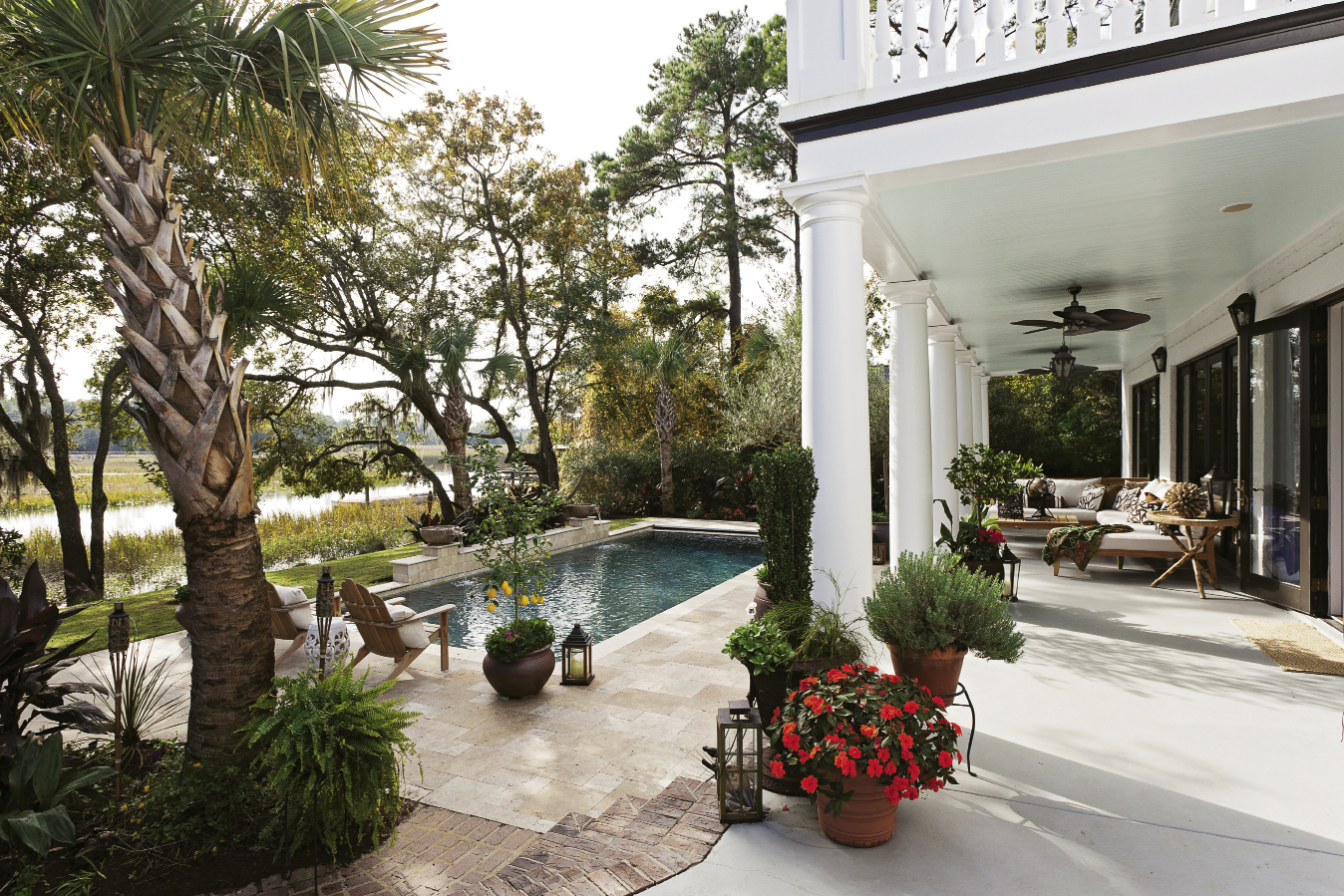 Outdoor Oasis: The Moriarts redesigned the backyard to highlight the view and better accommodate life outdoors.