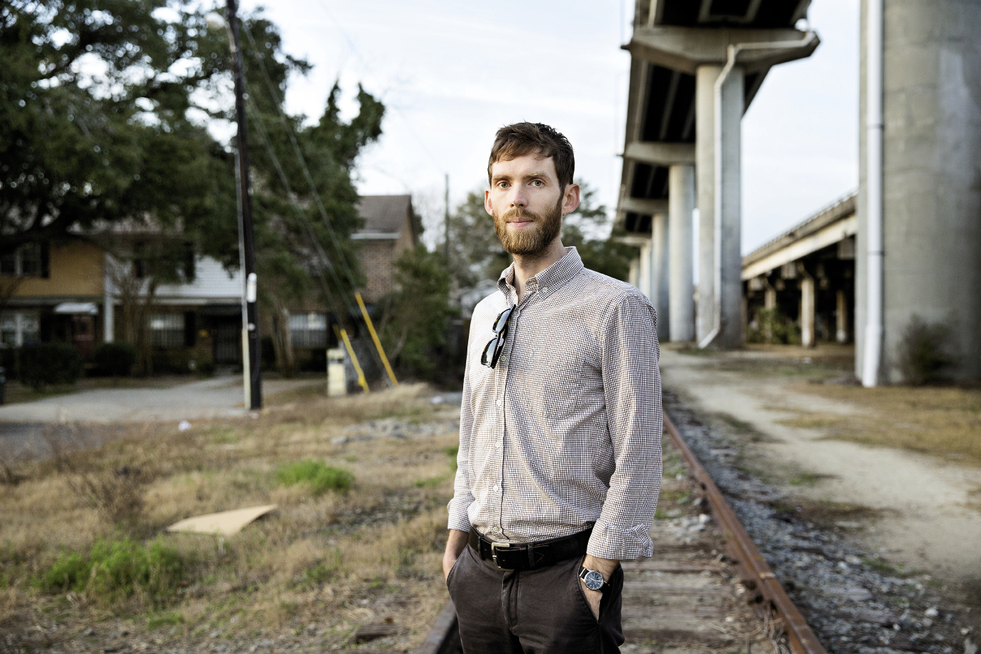 Where many see blight, Lindsey sees potential for urban parks and green space, as he designed here for the Charleston Lowline, a proposed linear park along abandoned railways under I-26 that’s being championed by Mike Messner and the Speedwell Foundation.