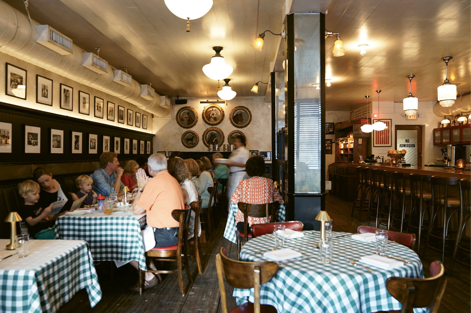 Retro Chic:  The interior décor hints at classic taverns and old-school eateries.