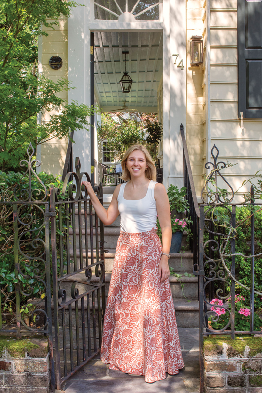 Charleston Charmer: Local interior designer Caitlin Dirkes Simmonds helped her parents, Peter and Didi Dirkes, turn this circa-1812 Charleston single house in downtown’s Ansonborough neighborhood into an ideal second home.