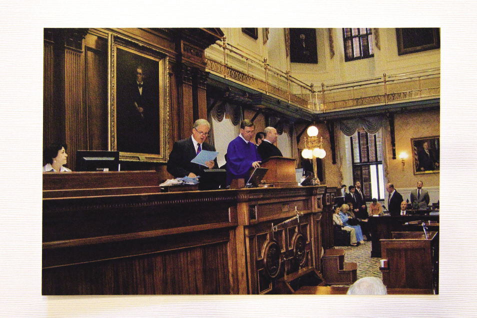 Presiding as Lieutenant Governor over the State Senate in 2012. Photograph by Caroline Tan
