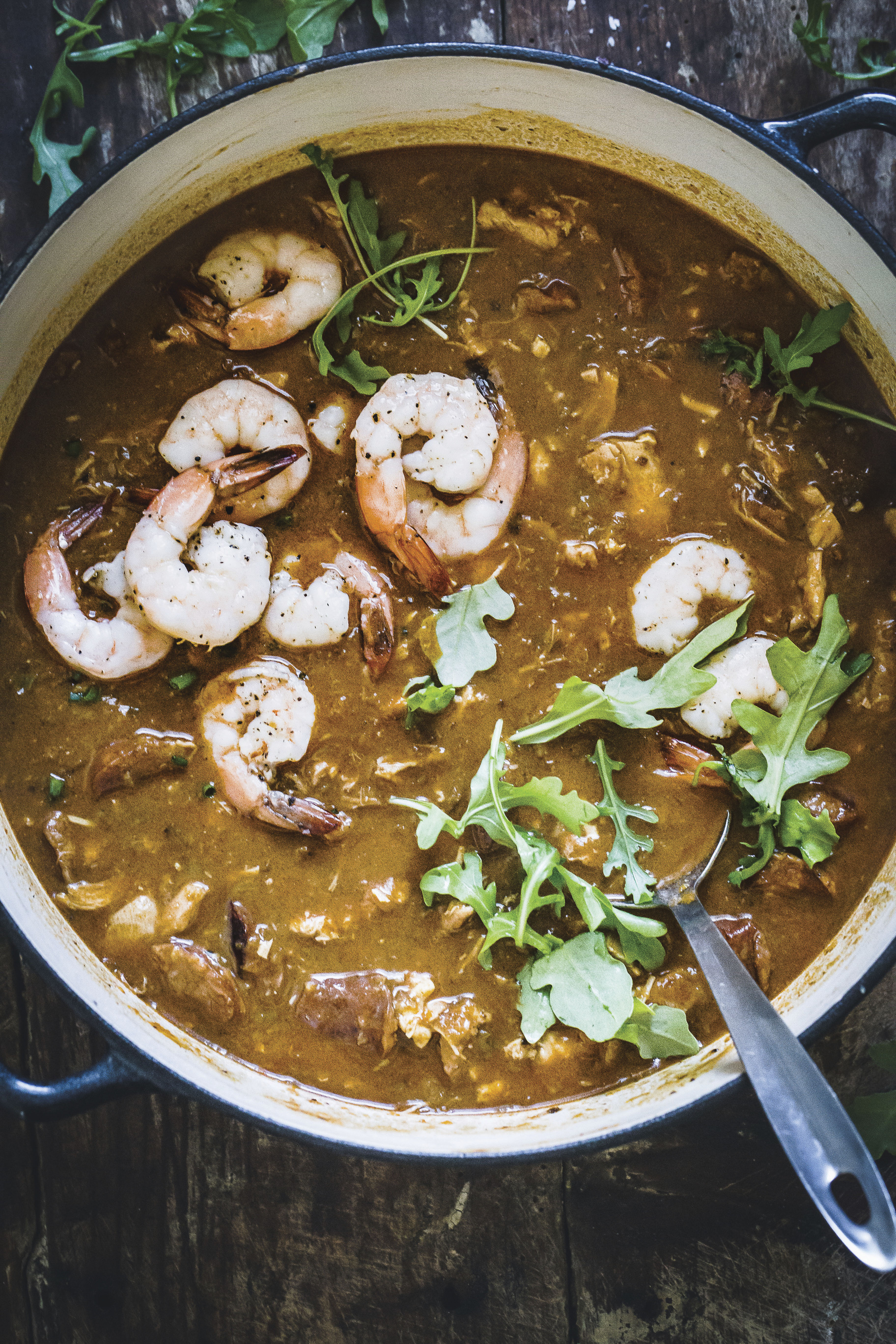 Dish to Indulge: “Cajun and Creole cuisine: I make an andouille and chicken étouffée I just love. There’s nothing light about it, but it’s so good.