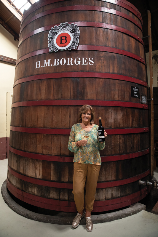 Helena Borges is the fourth-generation owner of H.M. Borges, where fortified wines age for decades in French oak barrels.