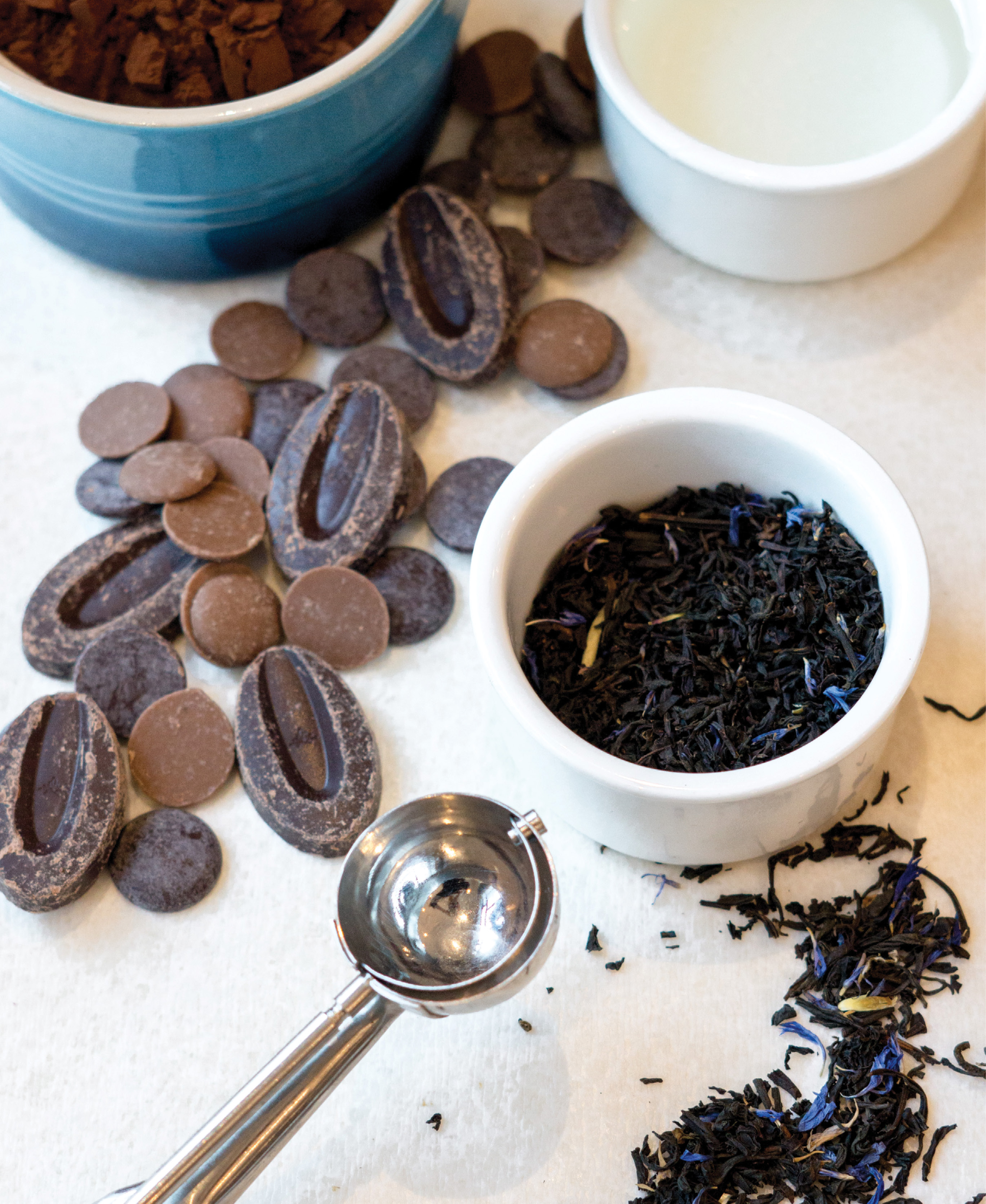 While cornflower petals bestow this tea with flecks of fetching royal blue, Earl Grey is most recognizable for its bergamot flavor—a uniquely floral character that makes an intriguing addition to a number of desserts.