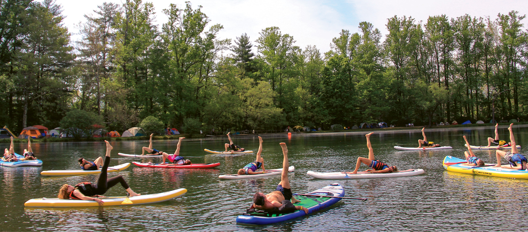 Finding balance during a Charleston SUP Safaris paddleboard yoga class