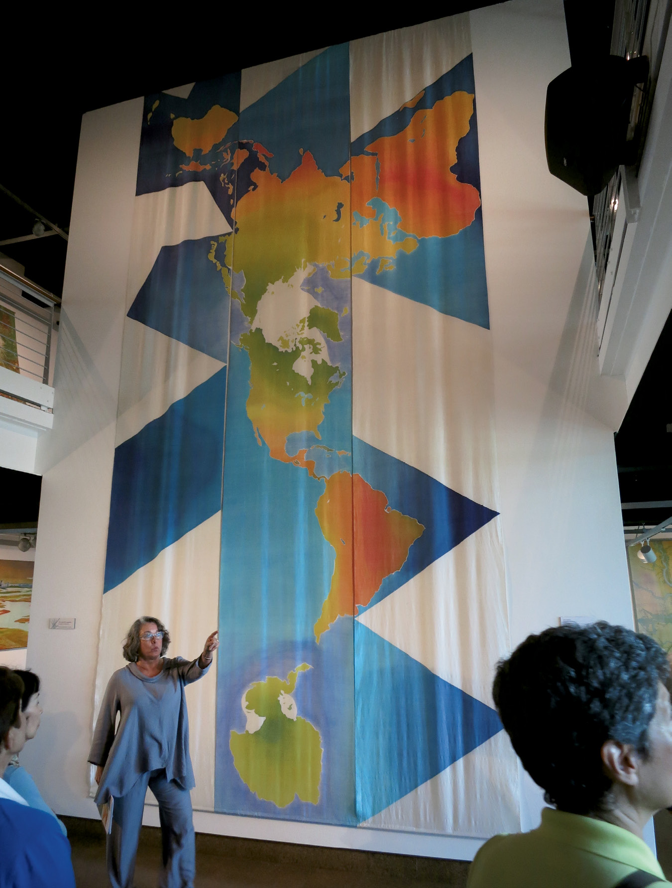 Global Perception (batik on silk, 21 x 9 feet, 1999), image courtesy of Mary Edna Fraser