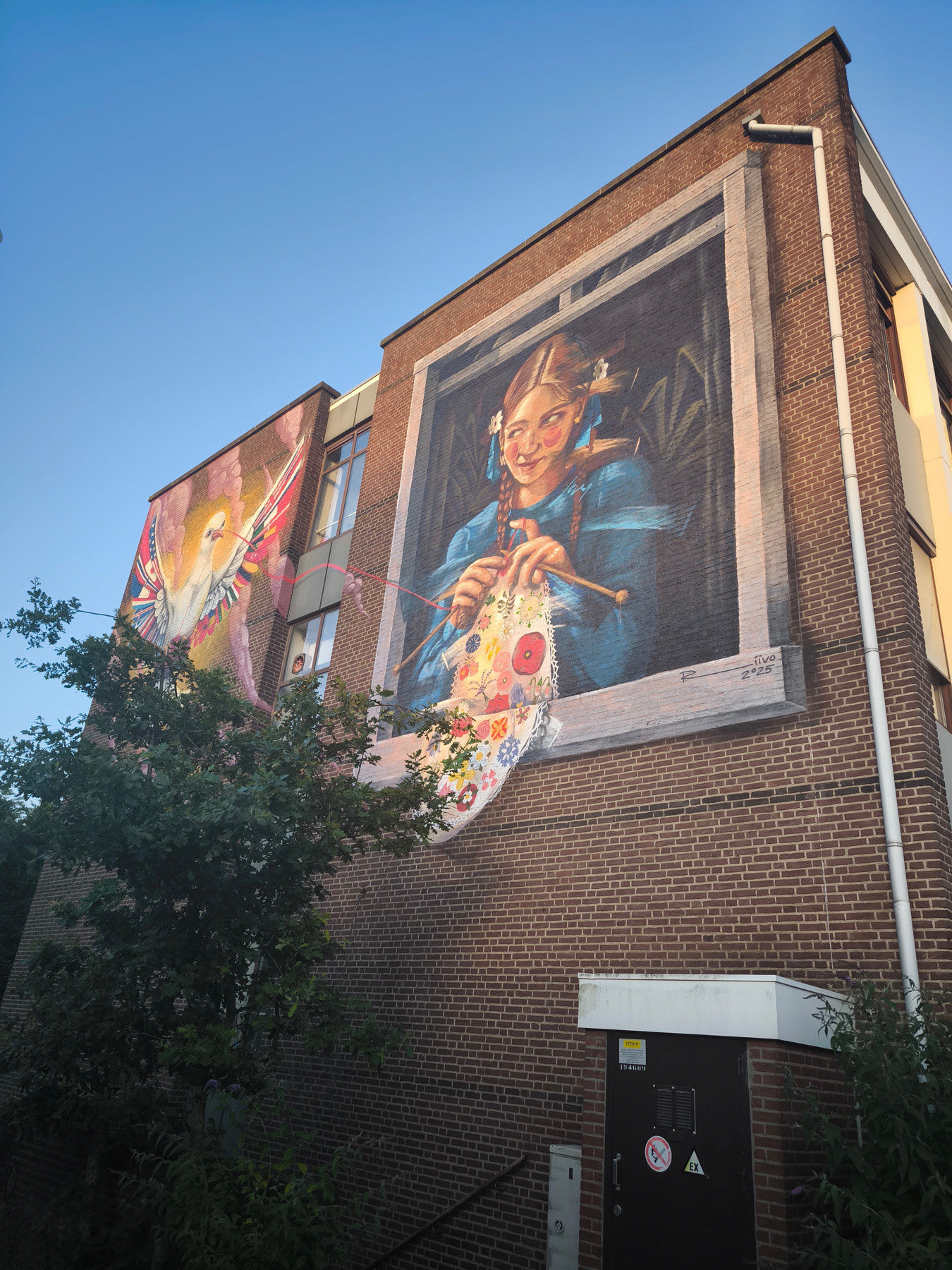 This summer, painter Riivo Kruuk completed A Peaceful Day, a mural commissioned by NATO for its summit in The Hague, Netherlands.