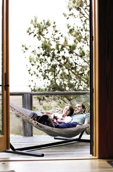 Of course, you can also ditch the carts and all cares and simply park in a hammock, savoring the serene marsh vistas.
