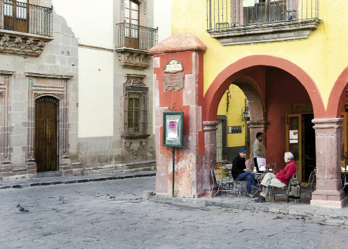 Enjoying a café con leche is a quiet break from the hustle and bustle of the square.