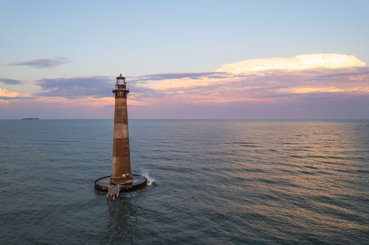 The Morris Island Lighthouse in April 2023 (photograph by Jon Puckett)