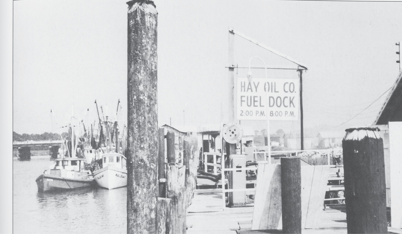 Hay Oil Company, circa 1950, provided fuel and ice for boats.