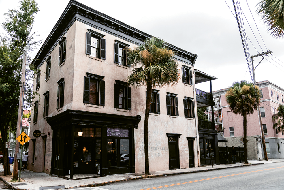 Rustic Revival: Stella’s sits at the base of the renovated circa-1915 C.W. Westendorff &amp; Sons hardware store.