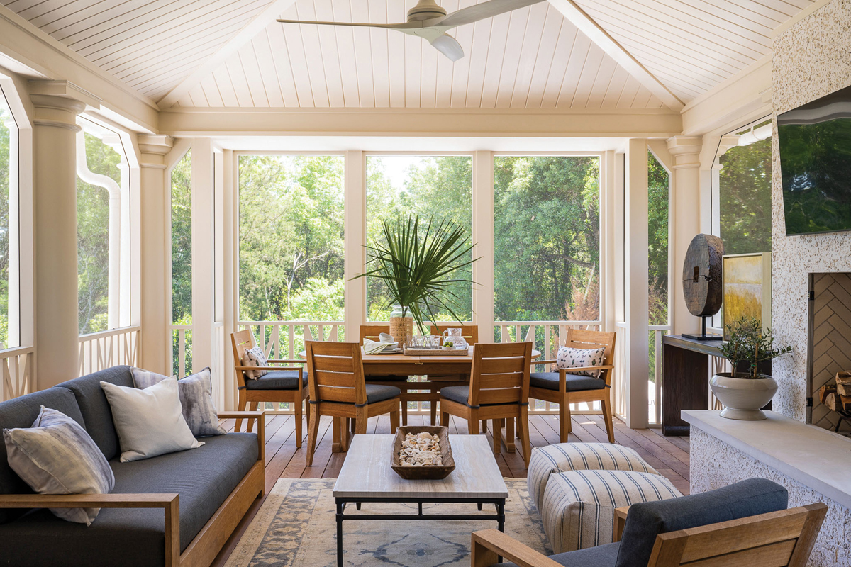 A large screened porch extends the first floor for maximized indoor/outdoor living.