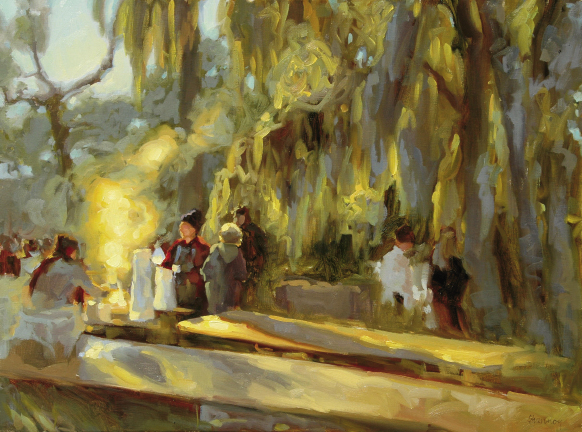 Oyster Roast, 2010, 30&quot; x 40&quot;, oil on linen