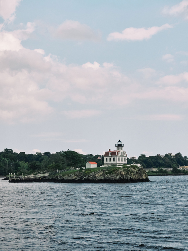 The Seastreak ferry route between Newport and Providence passes several lighthouses.