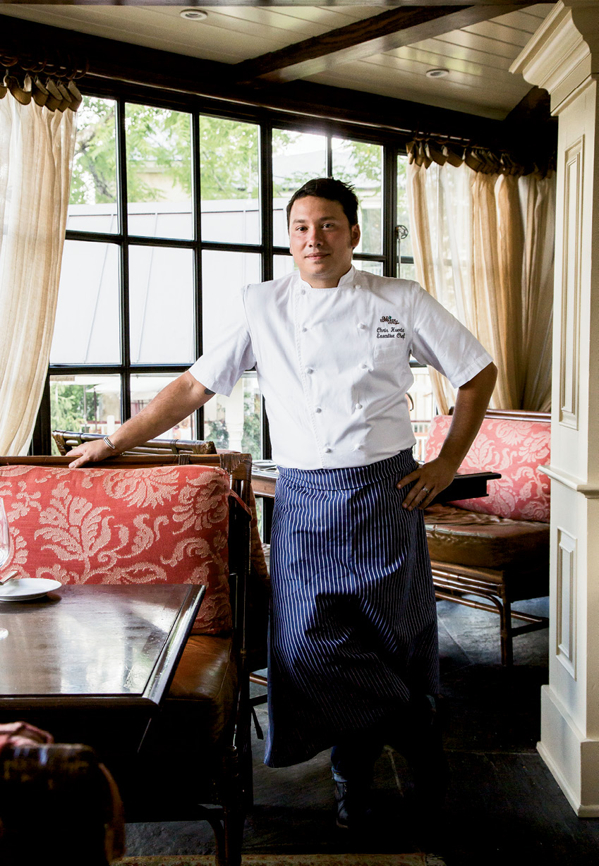 Executive chef Chris Huerta began at the Old Edwards Inn in 2006