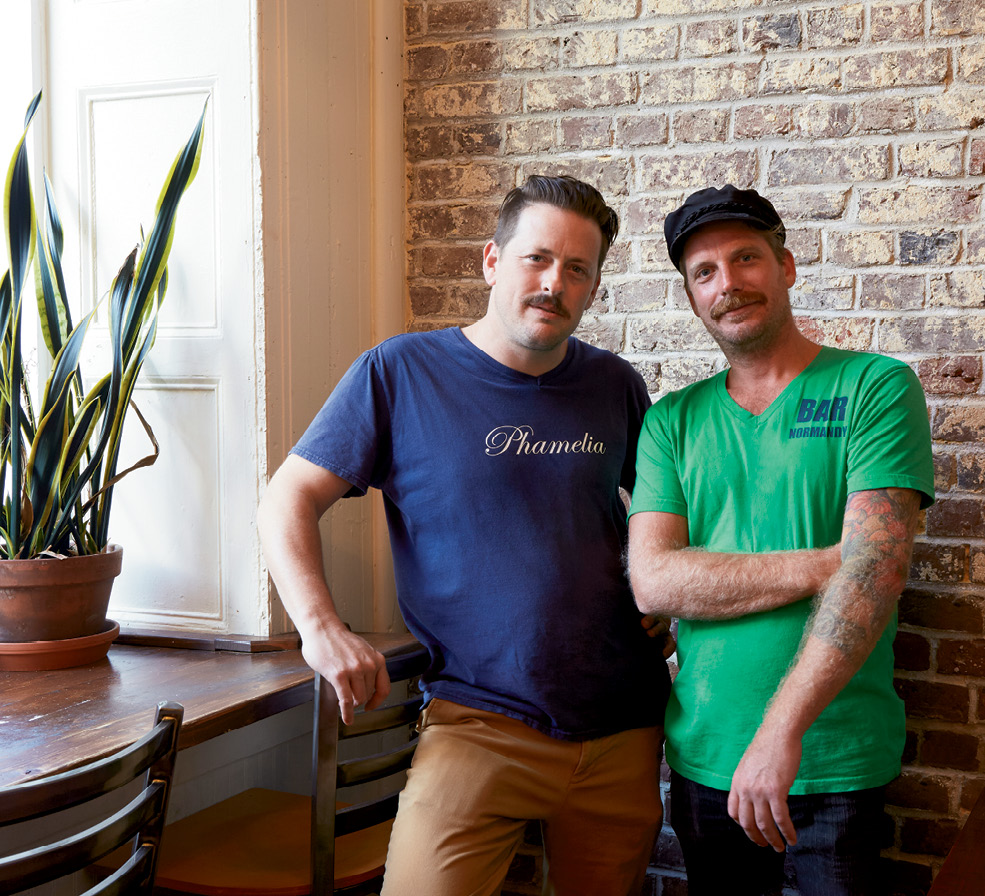 Night Shift: Philip Michael Cohen (left) and chef Alex Lira convert Normandy Farm bakery into Bar Normandy.