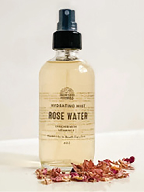 Mom Care: “My rosewater hydrating body spray from Motherland Essentials. It smells great, and I love supporting another local business.” —Chasity
