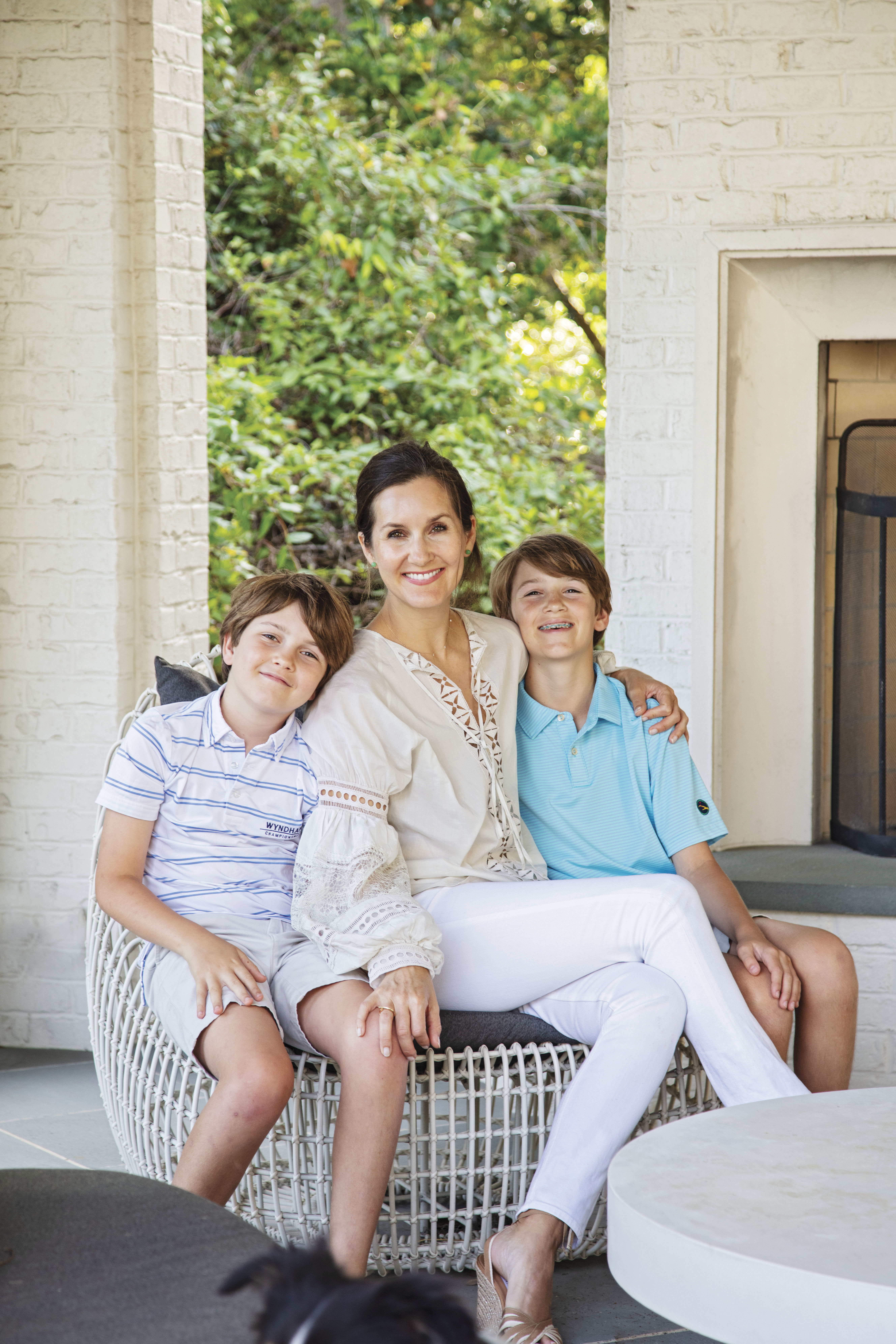 Kate Long Stevenson and her sons, Henry, 13, and George, 10.