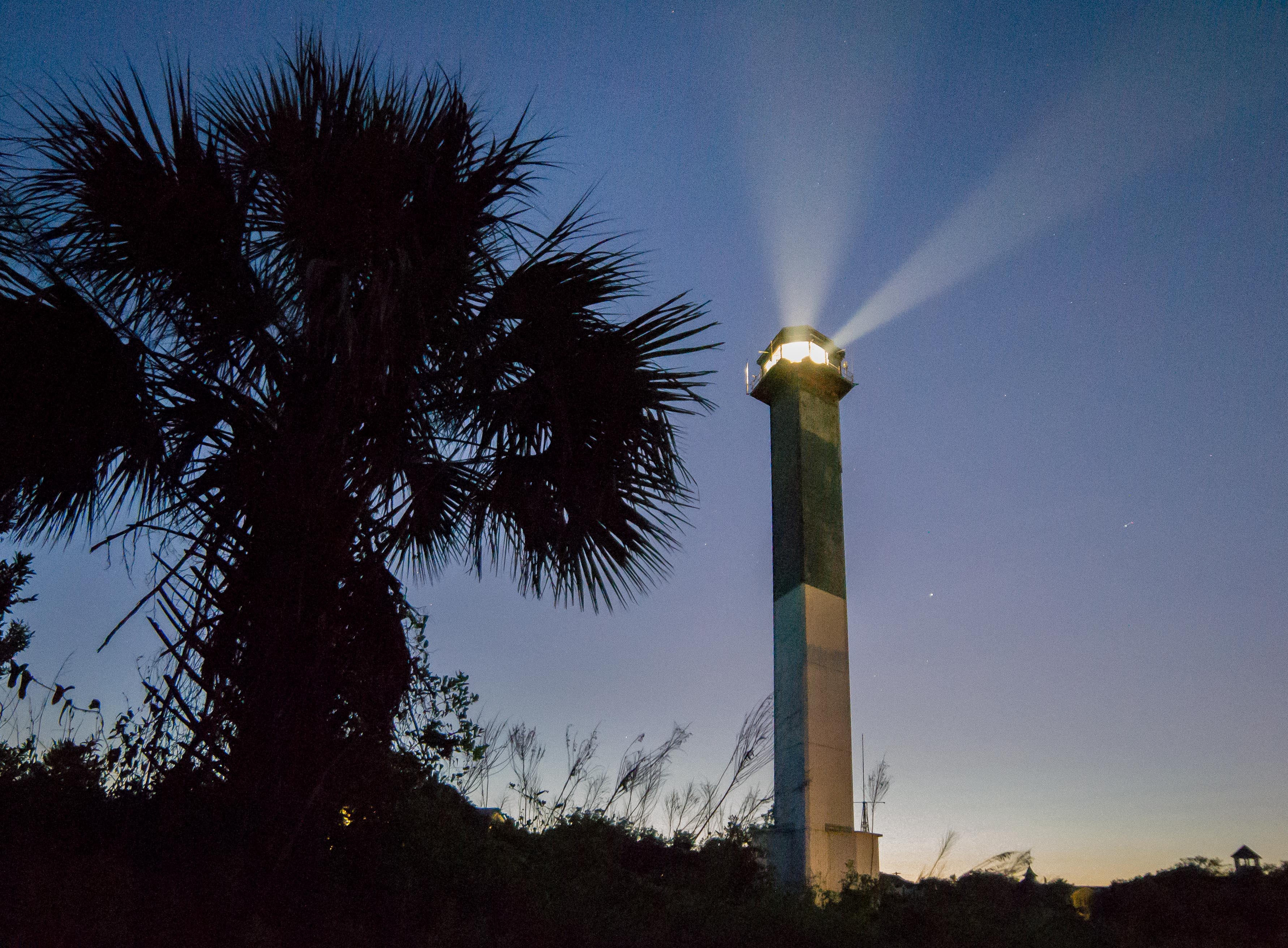 HONORABLE MENTION Amateur category: Sullivan&#039;s Island Lighthouse by Jay Upchurch; “Sullivan&#039;s Island Lighthouse right after sunset”