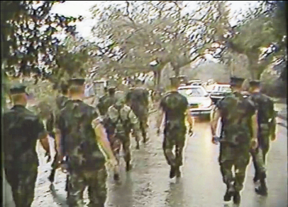 The Marines shut the town down for a day so they could clear roads and check for victims.