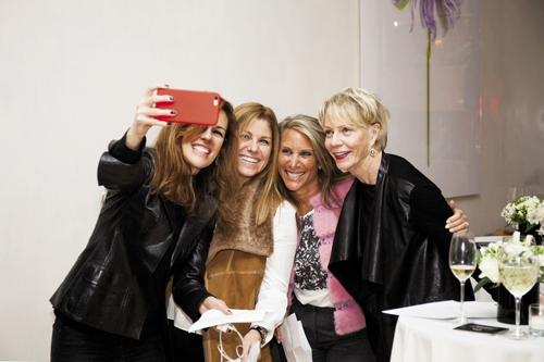 An FFF(F) selfie souvenir with former AOL chief marketing officer Erika Nardini, Wired publisher Kim Kelleher, Ipsos CEO Shelley Zalis, and Millard’s mentor, Cathie Black