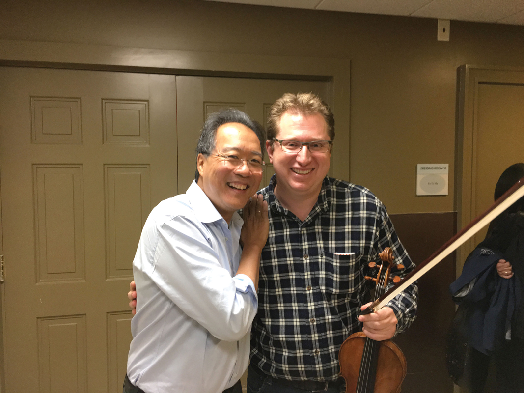 With Yo-Yo Ma for the new Gaillard Center opening, October 2015.