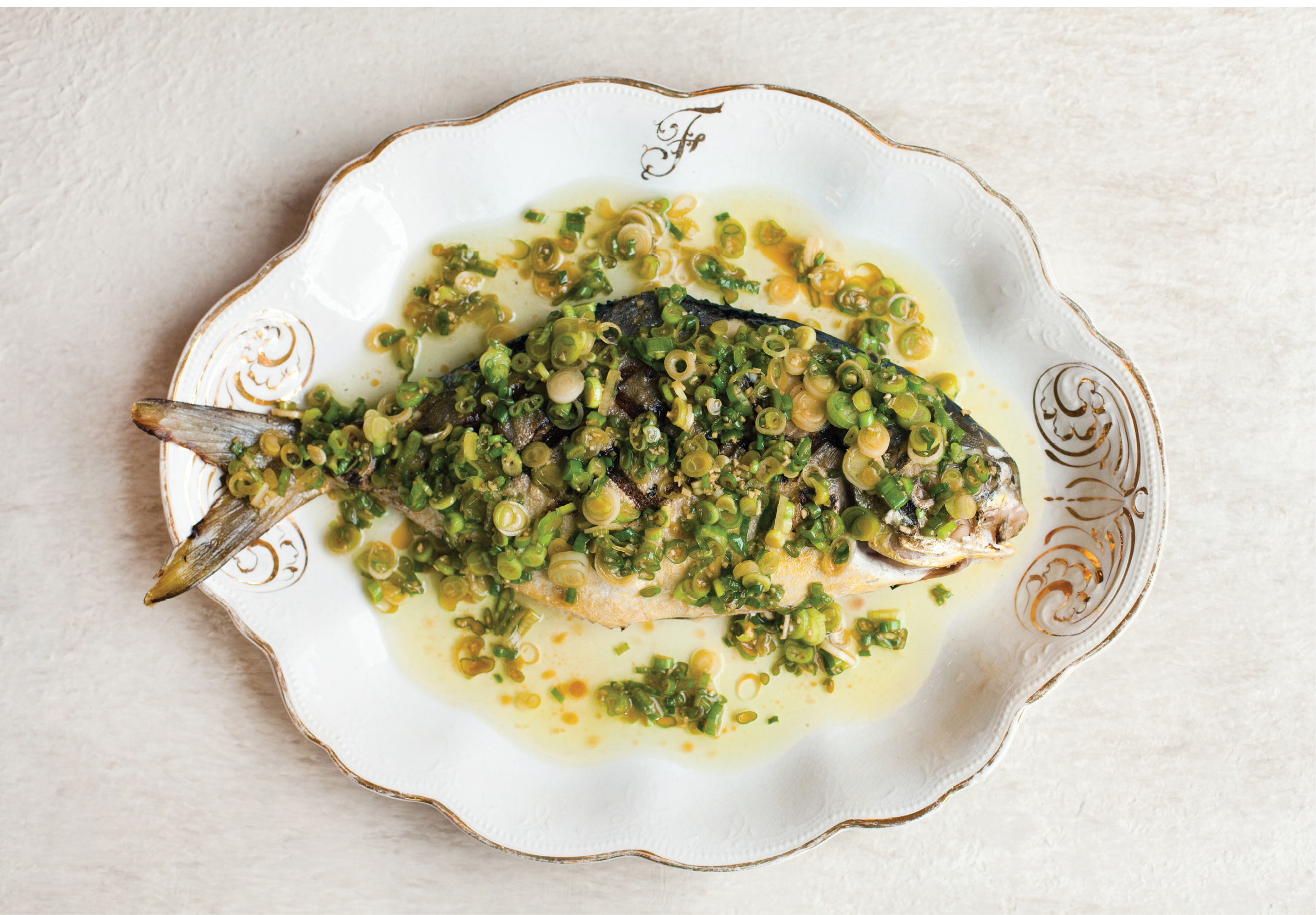 On the Menu: Marhefka’s catch determines the menus at many top local restaurants: grilled pompano with ginger-scallion sauce at Chubby Fish