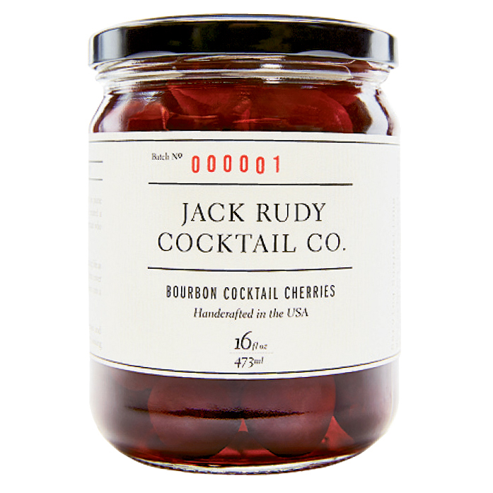 “Our newest product: cherries soaked in bourbon.” $16, jackrudycocktailco.com