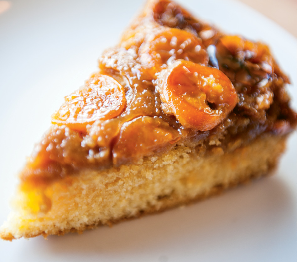Morning Treat: Kumquat slices and a sticky streusel top the soft, buttery coffee cake.