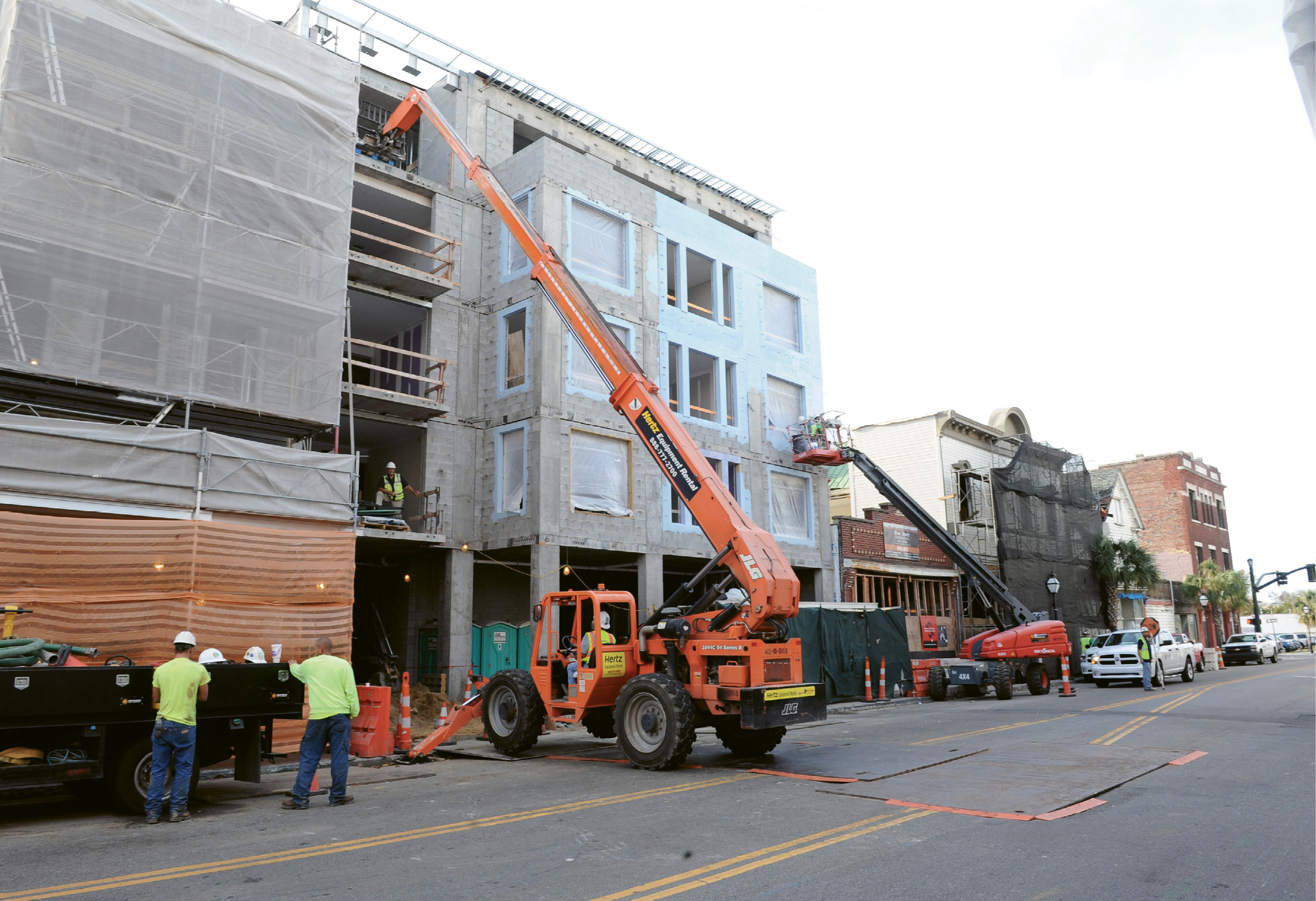 A 54-room hotel goes up on a former vacant lot on upper King, across the street from the Hyatt House/Hyatt Place properties, which opened in September 2015 with a combined 304 rooms, meeting spaces, and a parking garage.