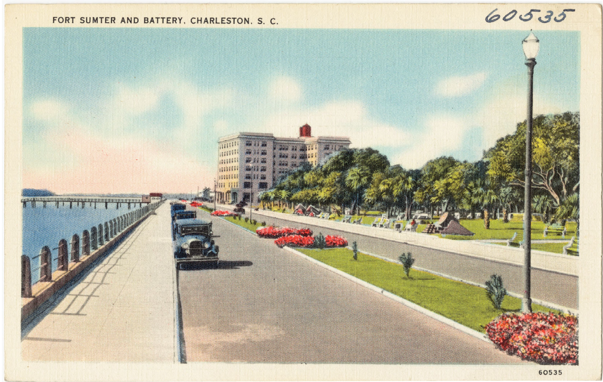 Fort Sumter &amp; Battery: “This hotel on the famous Battery was named after historic Fort Sumter, located on a tiny island in Charleston Harbor, easily visible from the waterfront rooms of the Fort Sumter Hotel.”