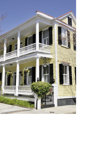 Some historians say the narrow homes with gables on one side are a form that originated in Barbados.