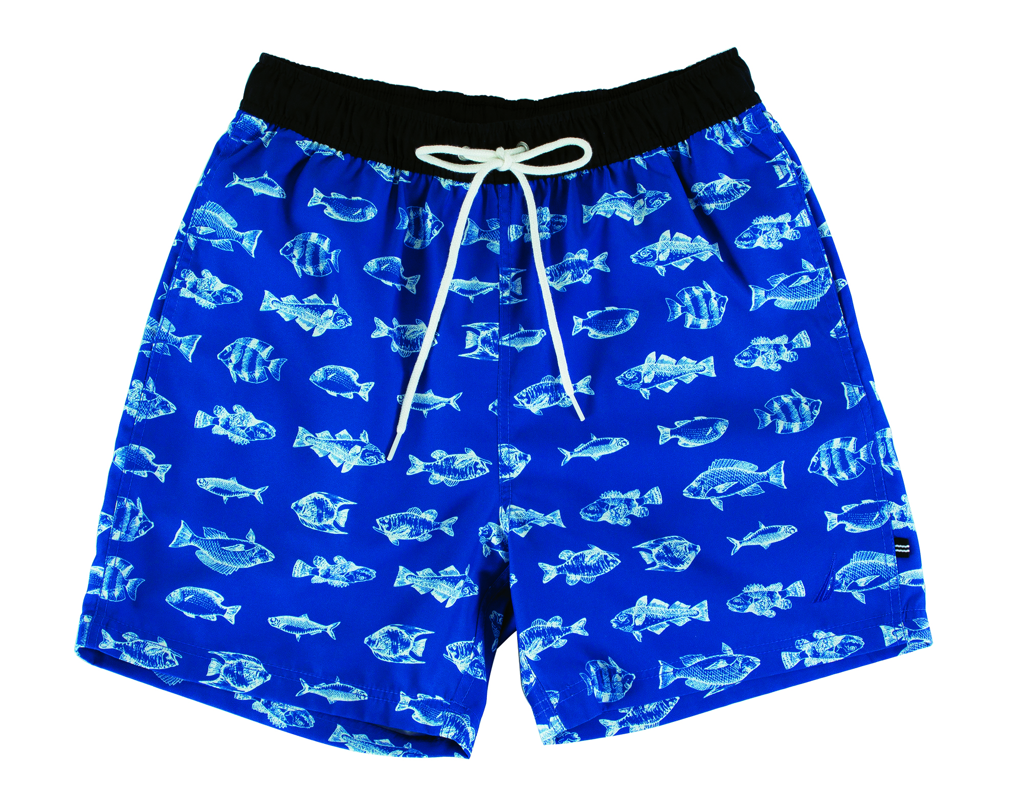 Nautica &quot;Fish Print Swim Trunks&quot; in &quot;sea cobalt,&quot; $60 at Belk Men&#039;s Store, Mount Pleasant Towne Centre