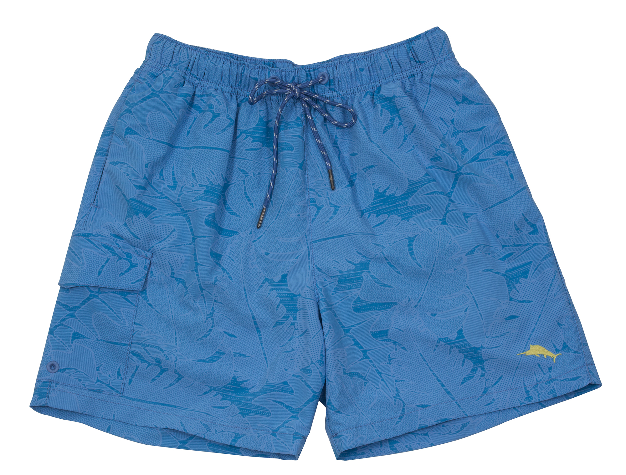 Tommy Bahama &quot;Naples Coral Florida&quot; swim trunks in &quot;blue isles,&quot; $68 at Belk Men&#039;s Store