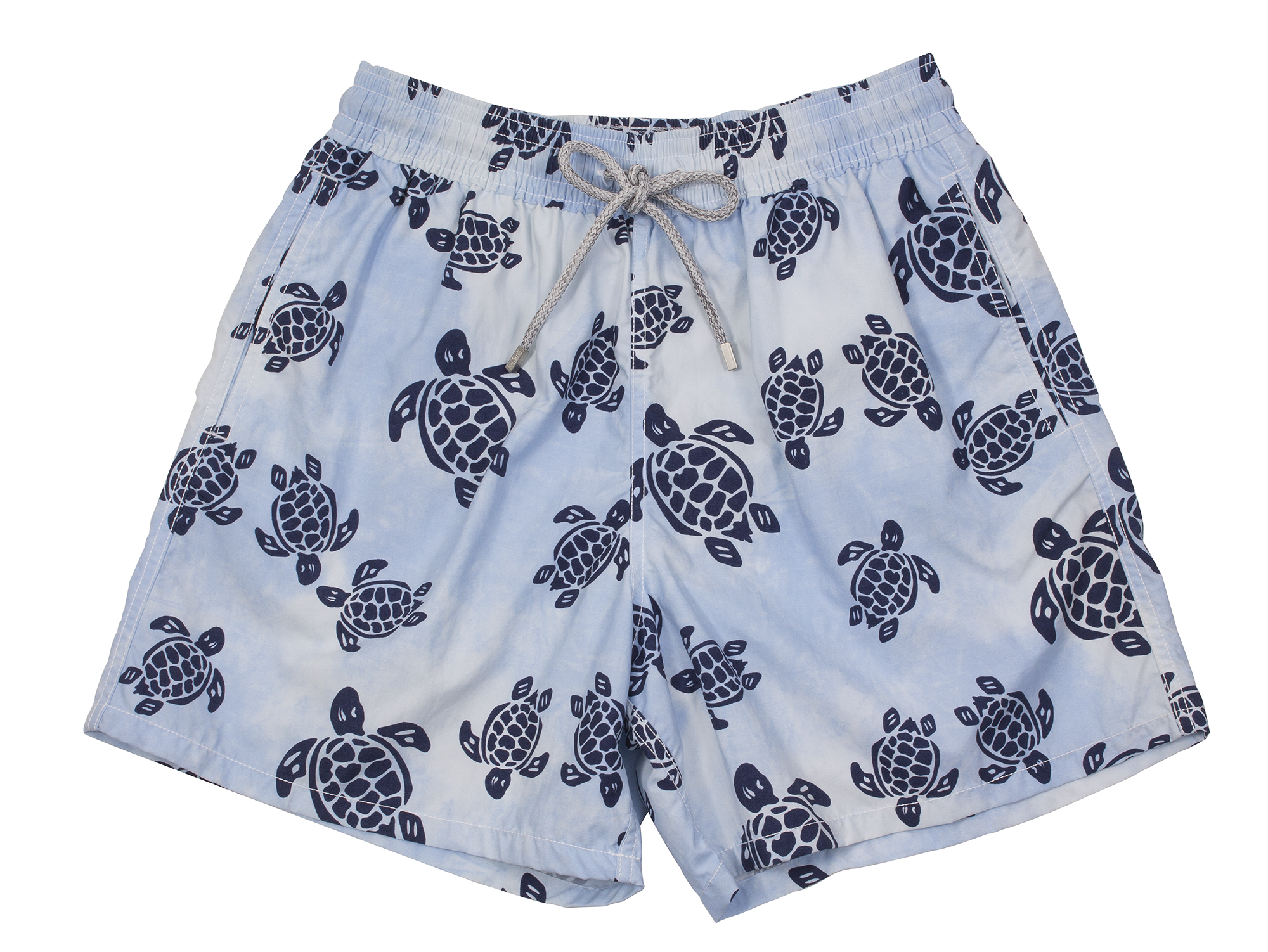 Vilbrequin &quot;Moorea Flocked Turtles&quot; swim trunks in &quot;sky blue,&quot; $280 at Gwynn&#039;s of Mount Pleasant